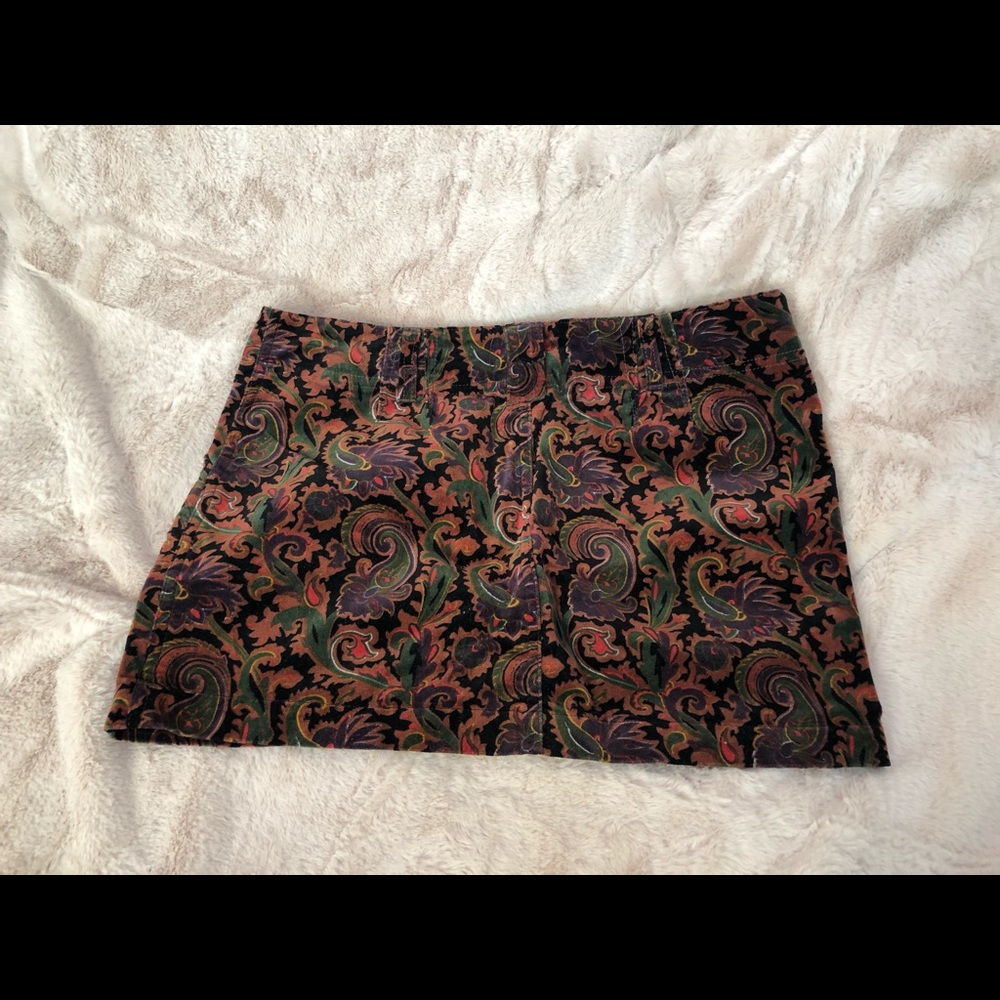 Velvet Mini Skirt
